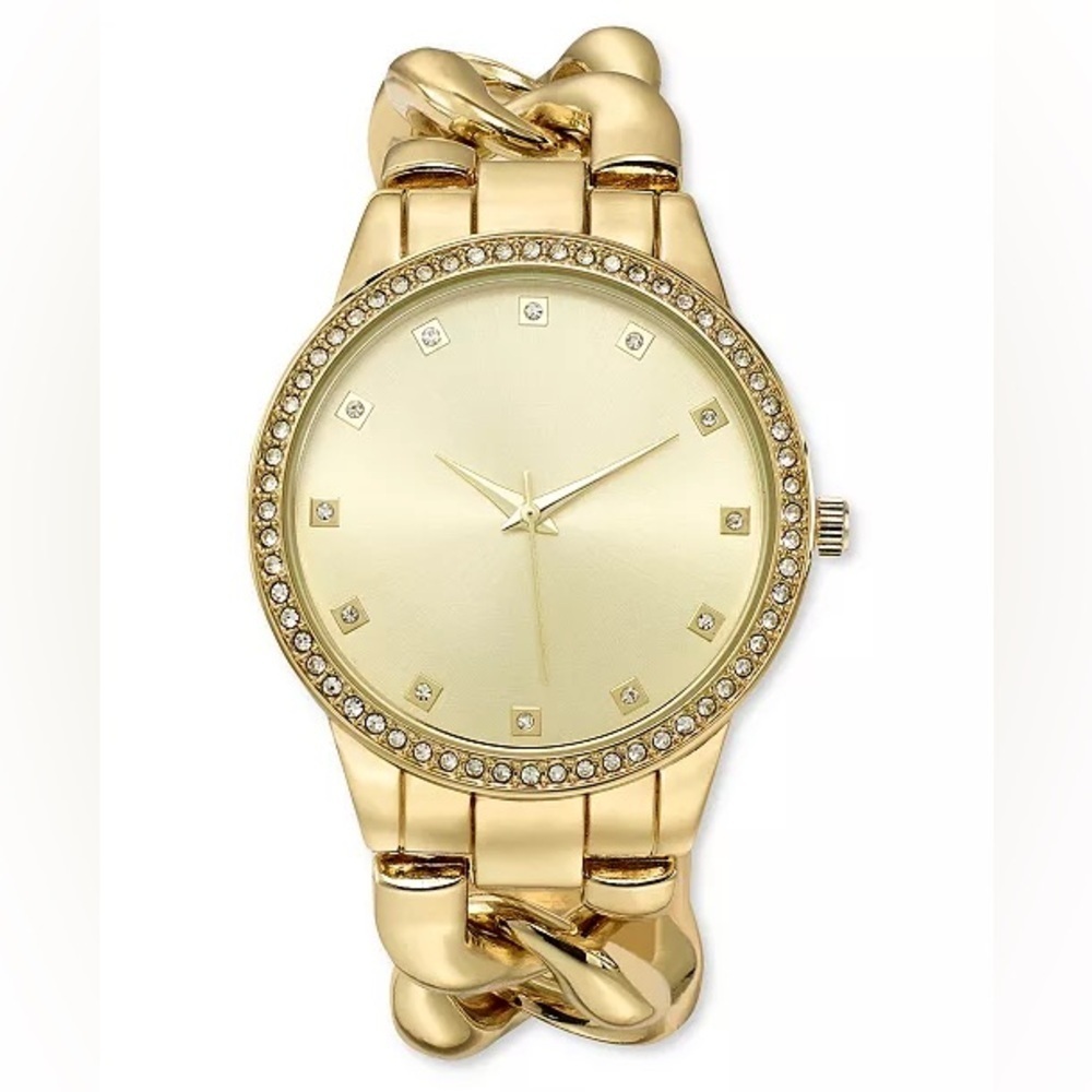 NIB Women's Gold-Tone Chain Link Bracelet Watch
